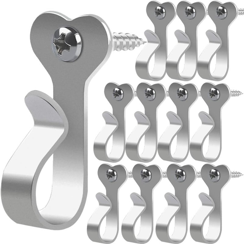 Dreecy 40 Pack String Light Hooks, Stainless Steel Christmas Lights Clips, Screw in Christmas Light Hook for Hanging Outdoor Lights, Outdoor String Lights Clips for Hanging Fairy Lights, Holiday Decor - Image 1